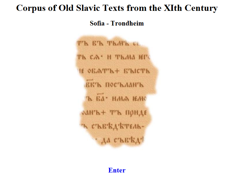 Trondheim-Sofia Corpus of Old Slavic Texts from the XIth Century