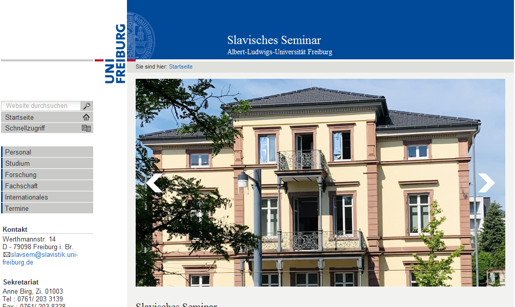 Slavisches Seminar - Albert-Ludwigs-Universität Freiburg