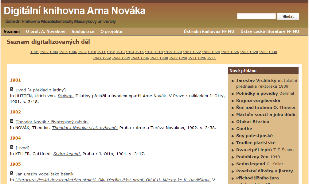 Digitální knihovna Arna Nováka