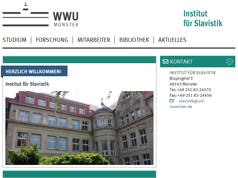 Westfälische Wilhelms-Universität Münster - Slavisch-Baltisches Seminar