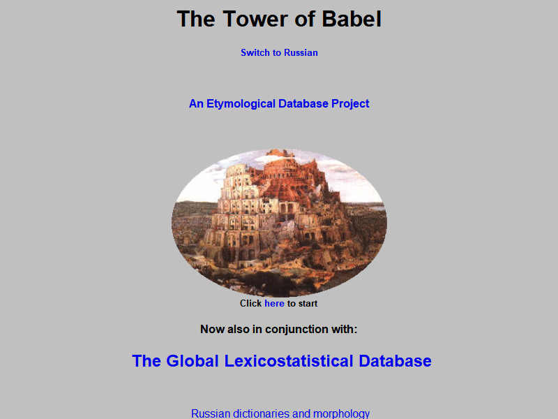 The Tower of Babel - Evolution of Human Language Project