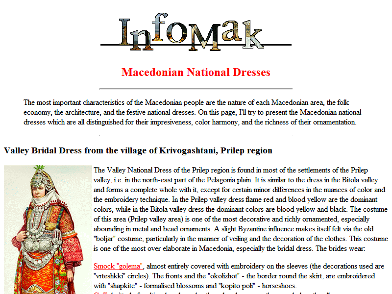 Macedonian National Dresses
