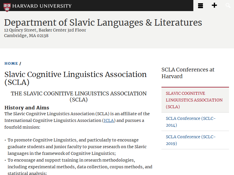 Slavic Cognitive Linguistics Association (SCLA)