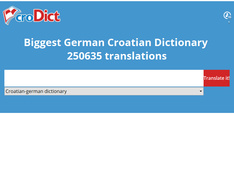 Kroatisch Deutsch Englisch online Wörterbuch - croDict.com