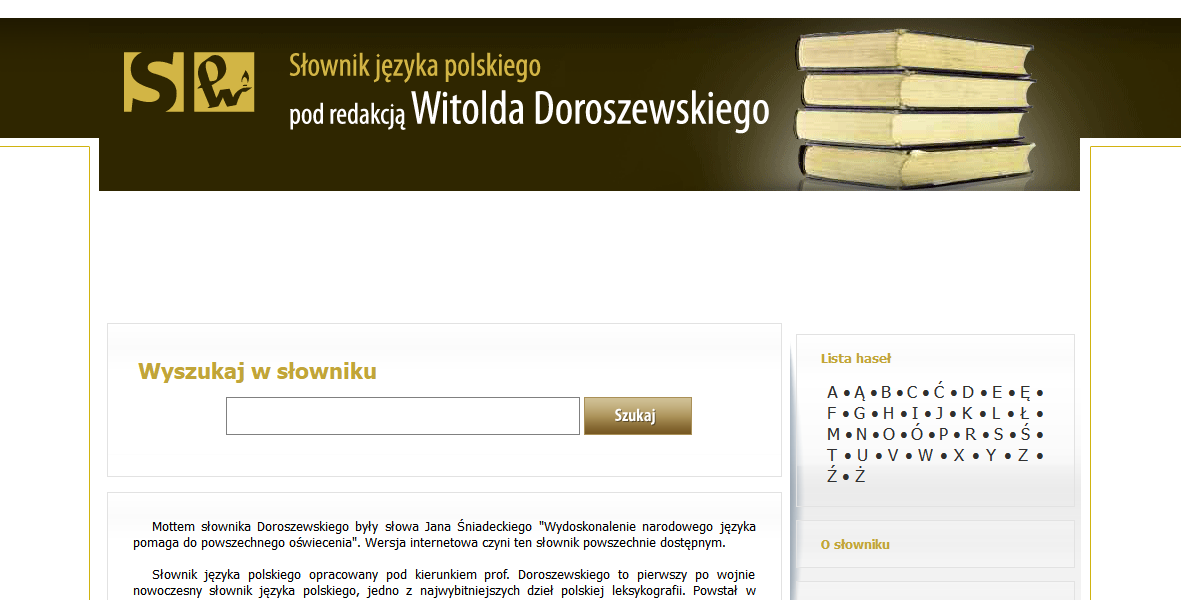 Słownik Języka Polskiego pod redakcją Witolda Doroszewskiego