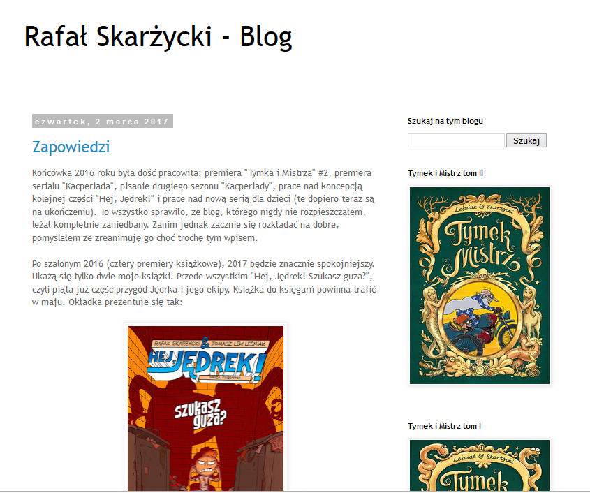 Rafał Skarżycki - Blog