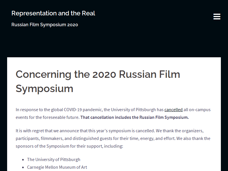 Russian Film Symposium