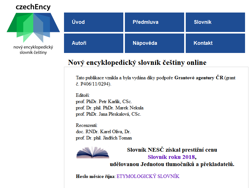 chechEncy - Nový encyklopedický slovník češtiny online