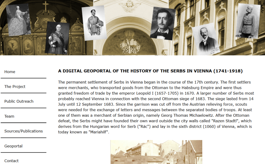 Digital Geoportal of the History of the Serbs in Vienna (1741-1918)