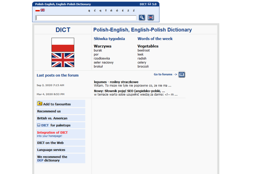 DICT - Polish-English, English-Polish Dictionary