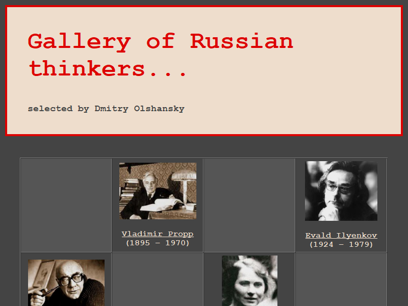 Gallery of Russian Thinkers