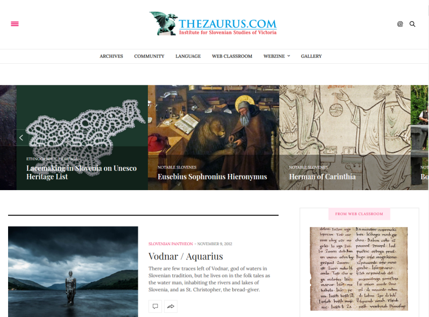 Thezaurus: Slovenian cultural archives