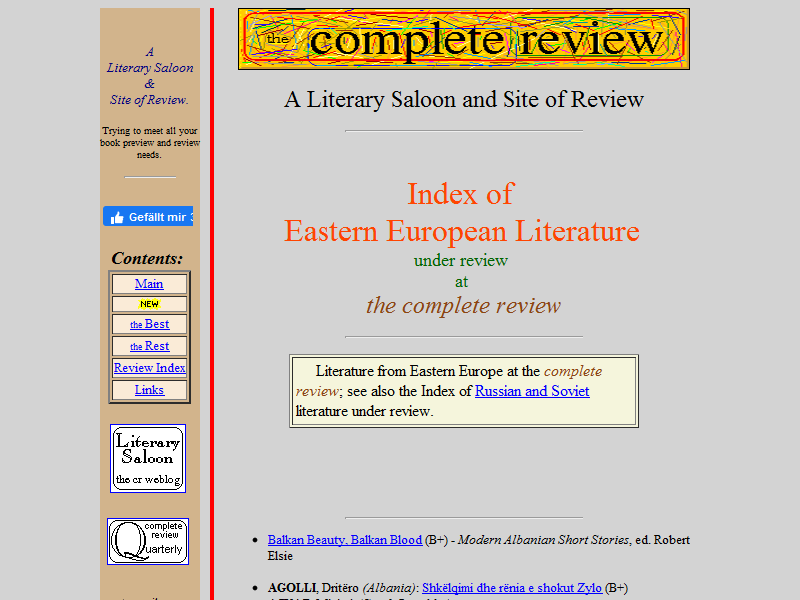Complet Review - Index of Eastern European Literature