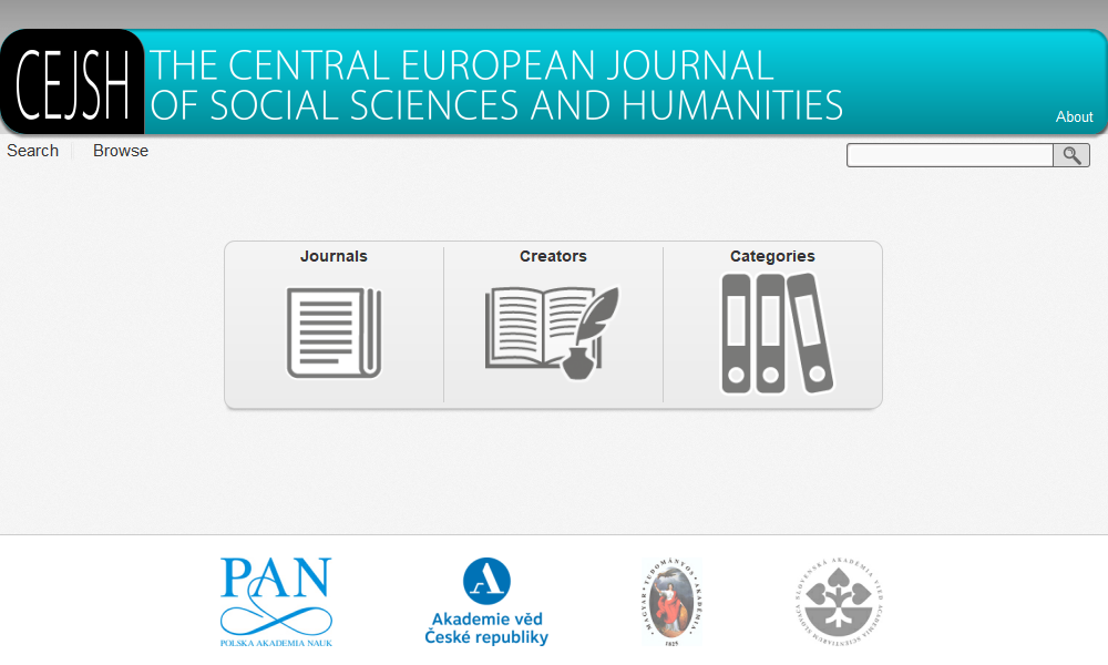 CEJSH The Central European Journal of Social Sciences and Humanities