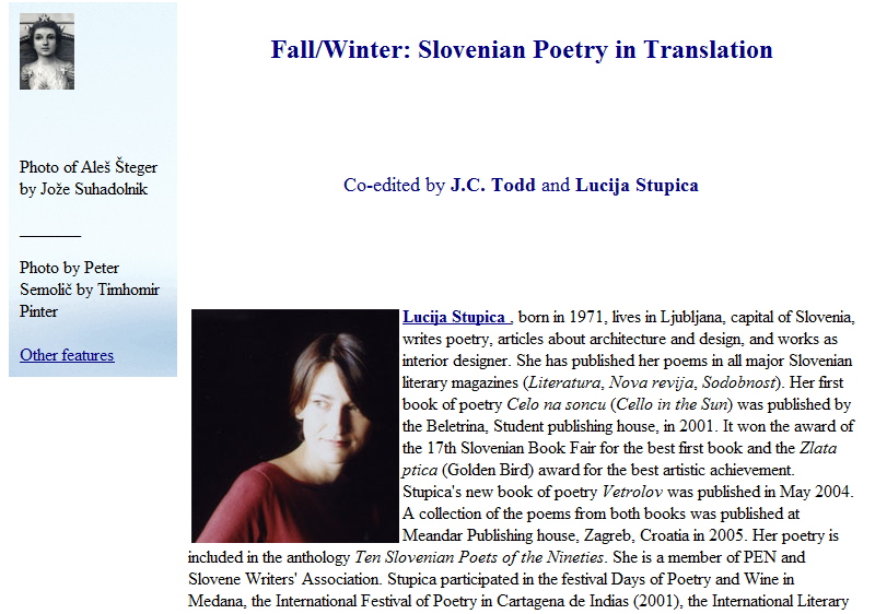 Slovenian Poetry in Translation