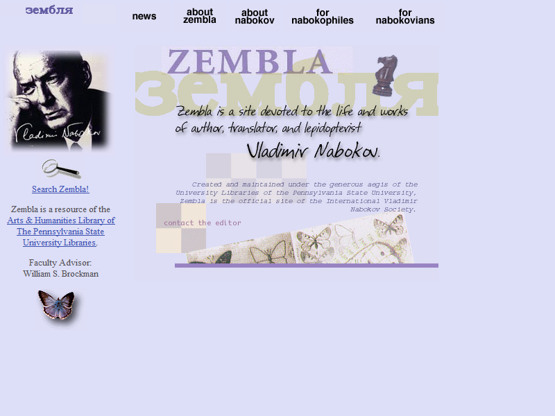Zembla - A comprehensive Nabokov website that includes a concise biography
