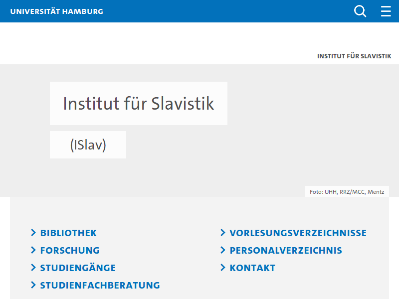 Universität Hamburg - Institut für Slavistik