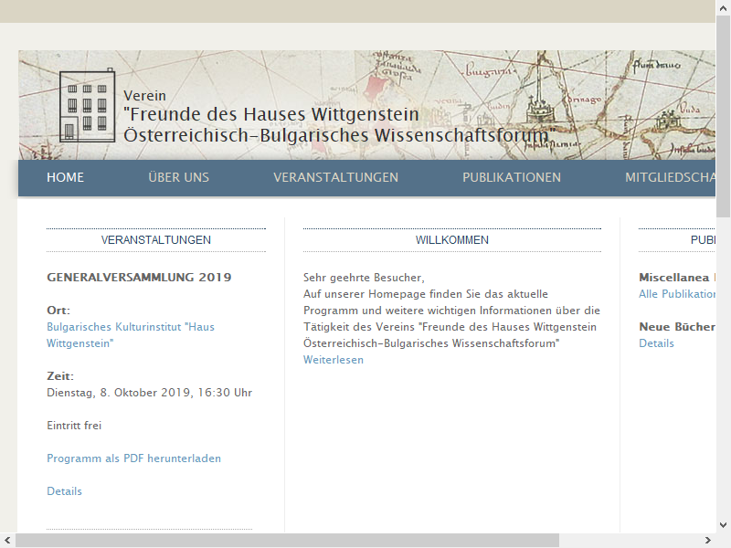 Freunde des Hauses Wittgenstein Österreichisch-Bulgarisches Wissenschaftsforum
