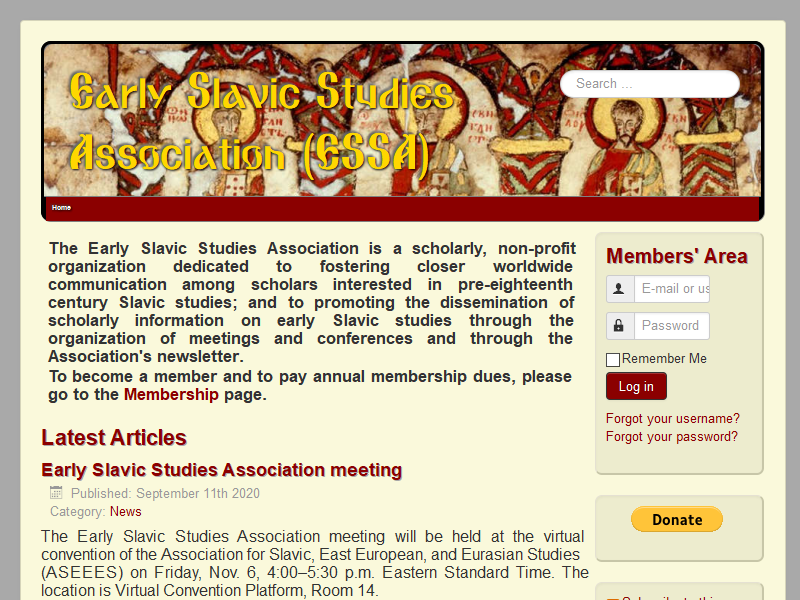 The Early Slavic Studies Association
