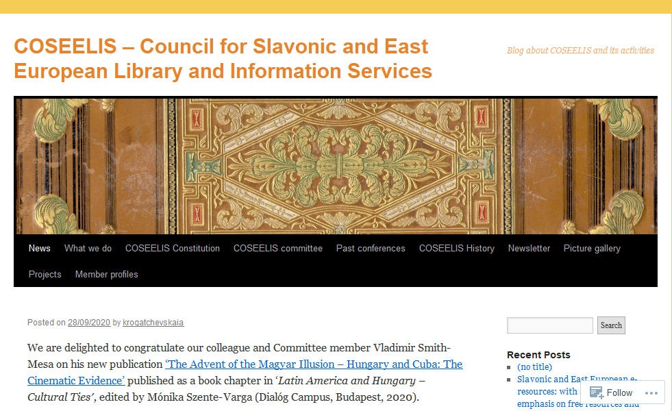 COSEELIS - Council for Slavonic and East European Library and Information Services