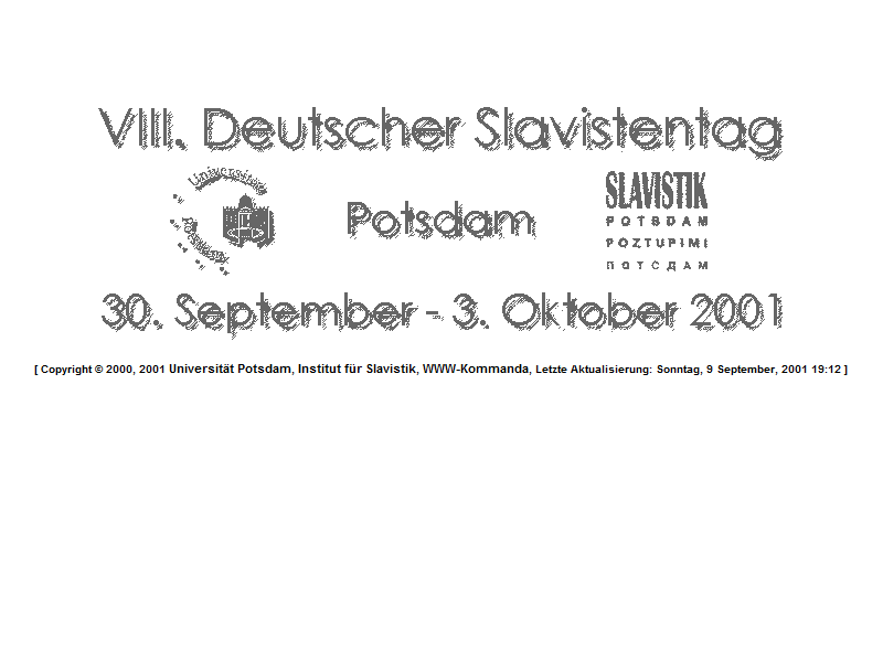 VIII. Deutscher Slavistentag 2001 in Potsdam